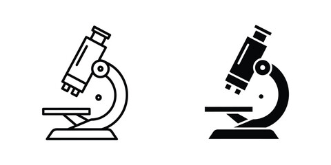 Obraz premium Microscope Icon Science Research Symbol
