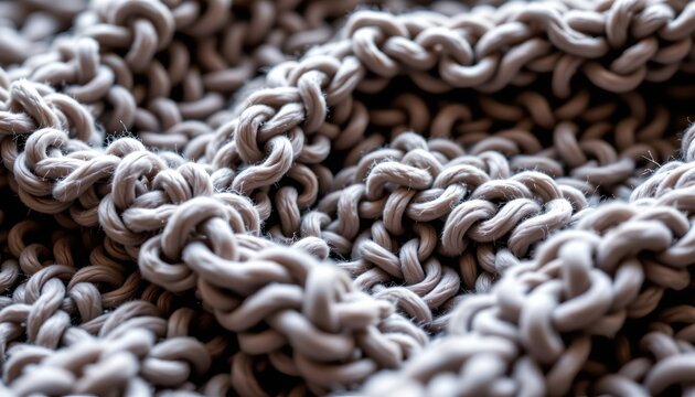 A close up of a textured fabric that resembles knit fabric with a cable knit pattern. This fabric covers the majority of the frame, indicating it's likely the main subject.