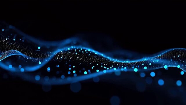 Blue glowing wave pattern