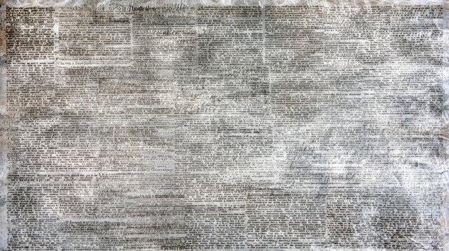 Newspaper transfer texture, ghostly image of text transferred to putty or another paper, reversed
