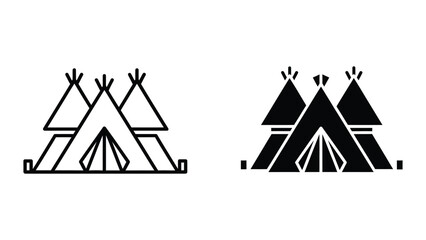 Tipi Camp Icon Vector Graphic Commercial © Jahidul