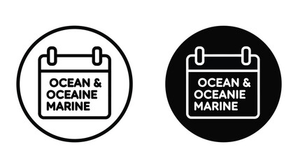 Ocean Marine Calendar Icon Commercial Licensing