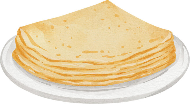 watercolor crepes