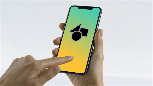 Mobile 6 Scroll Up Single &ndash; Modern Smartphone Screen Animation, Touch Swipe Scroll Tap Gestures, Vertical Mobile App Presentation and Digital Interface Display