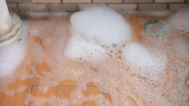 pour the bubbly water down the drain