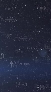 Vertical video: Opening df or dt mark causing pan, starry sky revealing chalk showing center ratio