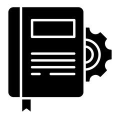 Technical Documentation Icon with Gear Wheel
