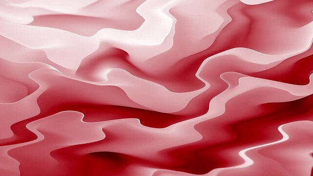 Marble liquid wave abstract background animation, Abstract fluid waves with smooth, glossy texture and layered wavy ridges