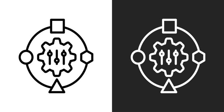 Adapt Icon In Black And White Glyph Style