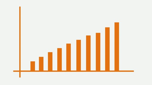 Symmetrical histogram bar chart graph bar animation