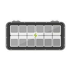 Obraz premium Battery pack with cells and charging indicator.