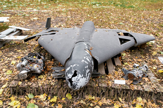 A Shahed unmanned attack drone, downed