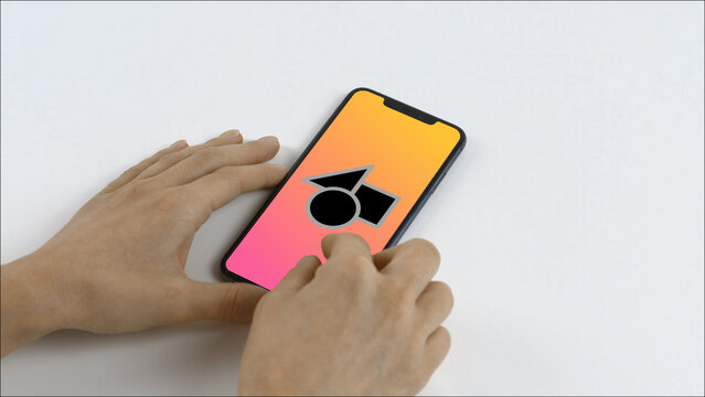 Mobile 21 Zoom In &ndash; Modern Smartphone Screen Animation, Touch Swipe Scroll Tap Gestures, Vertical Mobile App Presentation and Digital Interface Display