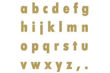 文字 5 アルファベット 小文字 ストライプの紙のテクスチャー