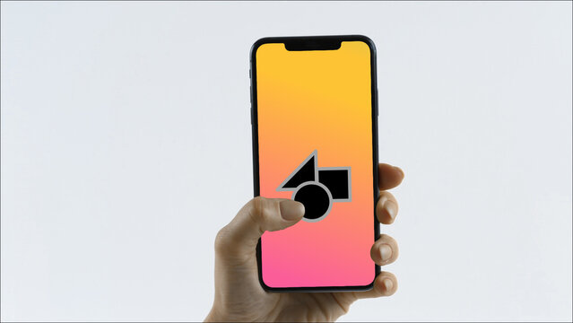Mobile 25 Scroll Down Double &ndash; Modern Smartphone Screen Animation, Touch Swipe Scroll Tap Gestures, Vertical Mobile App Presentation and Digital Interface Display