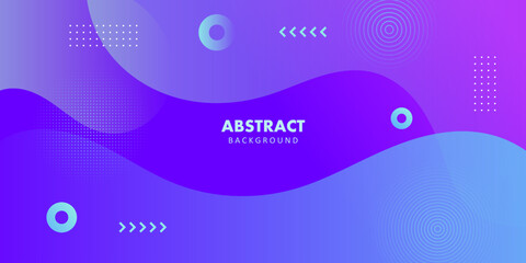 Abstract gradient background. Banner template. colorful blue and purple fluid wave. design for greeting card, poster, banner, social media post. Vector illustration © Ammarit