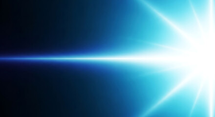 abstract blue light beam illuminating a dark gradient background creating a dynamic energy glow for digital design.