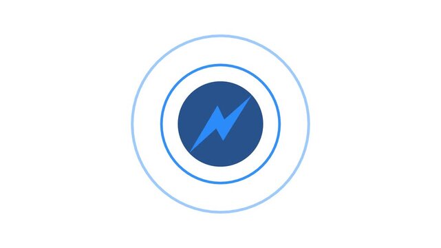 Minimalist Lightning Bolt Logo Design Wave Signal Animation
