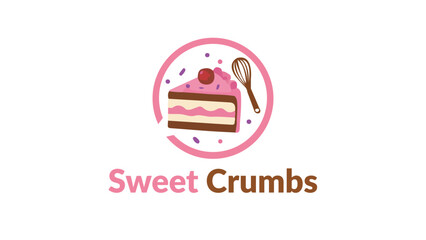 Fototapeta premium Sweet Crumbs Logo Design Template