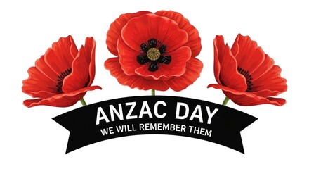 Anzac day is a national day of remembrance in australia and new zealand isolated on transparent background