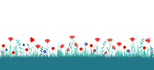 fiori, natura, primavera, campagna, campo di fiori, 