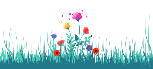 fiori, natura, primavera, campagna, campo di fiori, 