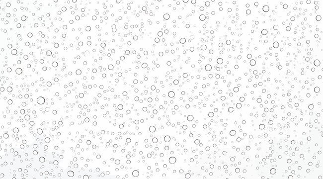 Black and white illustration of numerous small bubbles on a textured surface with a white background