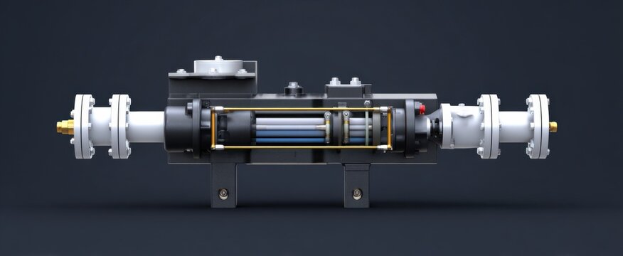 Robust industrial ejector designed for optimal fluid and gas transfer in mechanical systems
