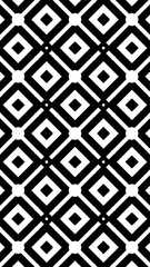 Abstract Black and White Kaleidoscope Background with Diamond Shapes and Seamless Geometric Motion Loop
