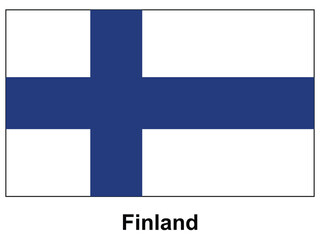 Obraz premium Finnish National Flag on a White Background for Cultural Representation