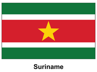 Obraz premium Flag of Suriname with vibrant colors and bold design elements