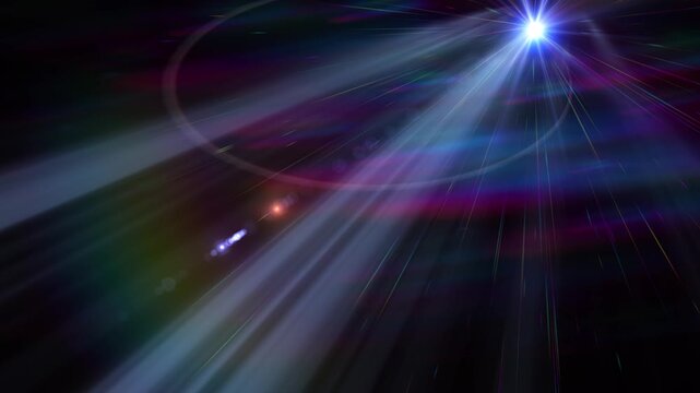 Cinematic Glowing Beams Overlay Seamless Loop 4K