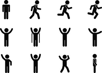 Electronic gadgets vector icon set featuring smartphone, laptop, computer, smartwatch, headphones, gaming controller, speakers, and virtual reality headset for modern technology and lifestyle.