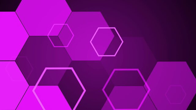 Abstract hexagon shape technology background animation