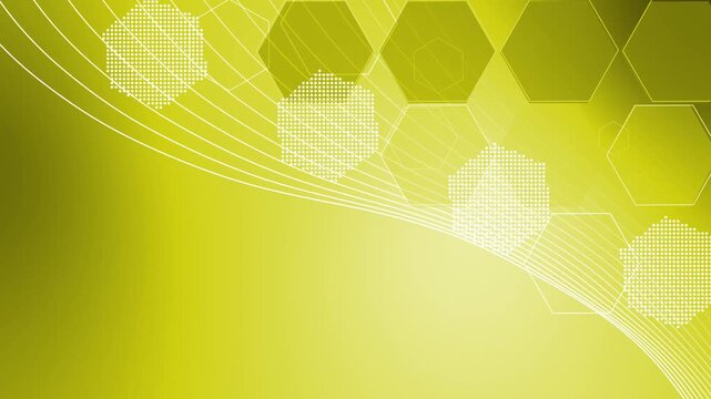 Modern hexagon shape line wave gradient background animation