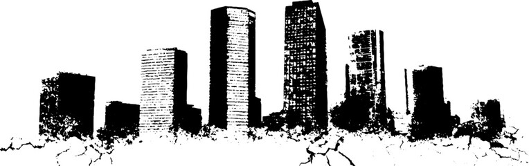 Abstract high contrast skyscraper facade pattern for modern design