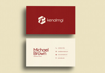 Elegant Red Corporate Business Card Branding Design