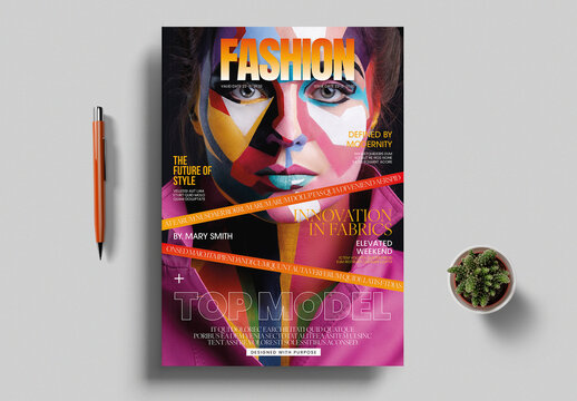 Creative Fashion Magazine Cover Template