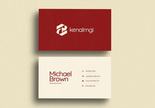 Elegant Red Corporate Business Card Branding Design