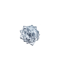Naklejka premium Abstract crystal geometric shape with water droplets