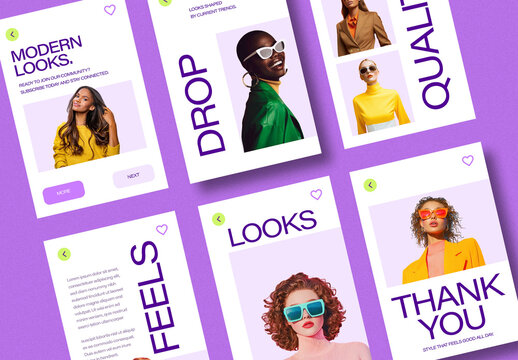 Modern Fashion Social Media Post Design Set