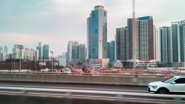 South Korea skyline, landscape, buildings and development