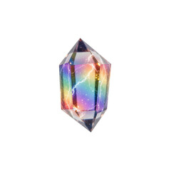 Rainbow crystal with lightning and stars