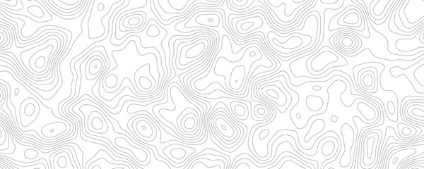 Modern topographic map design with wavy contour lines