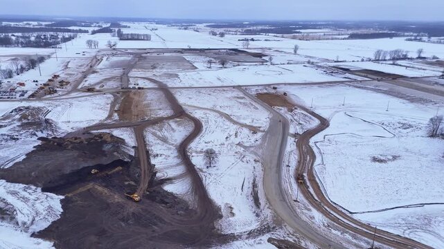 Oracle Stargate data center site preparation in Saline, Michigan, USA, AI future with machine learning and large scale processing centers