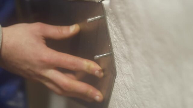 Threading bolt through stainless steel plate boat transom