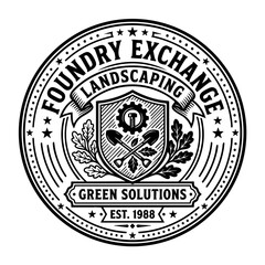 Fototapeta premium Foundry Exchange Landscaping Logo.
