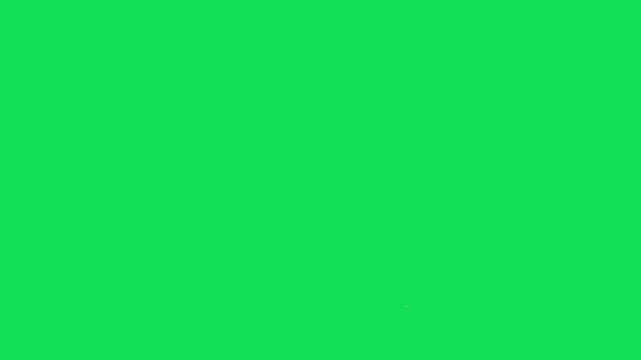 White thought bubble comic cloud appearing scaling disappearing loop animation thinking dream symbol icon on green screen chroma key alpha channel background