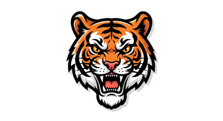 Fototapeta premium tiger head isolated