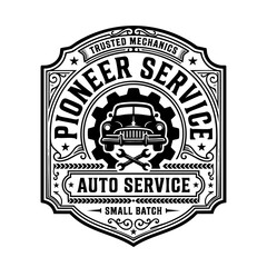 Obraz premium Pioneer Auto Service Logo.